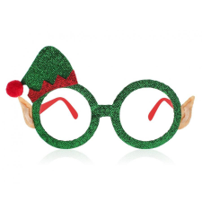 Karácsony Christmas Elf Hat, Karácsonyi szemüveg party kellék