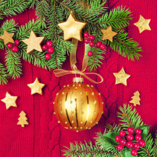 Karácsony Gold Bauble szalvéta 20 db-os 33x33 cm papírárú, csomagoló és tárolóeszköz