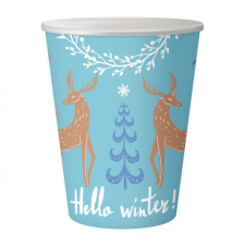 Karácsony i Hello Winter papír pohár 6 db-os 250 ml party kellék