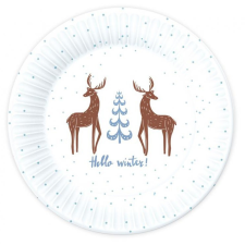 Karácsony i Hello Winter papírtányér 6 db-os 18 cm party kellék