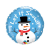 Karácsony Let It Snow, Hóember fólia lufi 46 cm