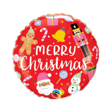 Karácsony Merry Christmas Díszek, Karácsonyi fólia lufi 46 cm party kellék