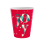 Karácsony Red Joy, Karácsony papír pohár 6 db-os 250 ml