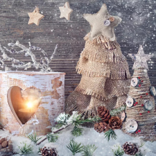 Karácsony Warm Light szalvéta 20 db-os 33x33 cm party kellék