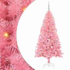 Karácsonyfa 150 LED-del állvánnyal Rózsaszín 150 cm PVC műfenyő