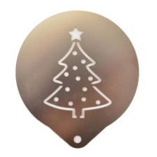 Karácsonyfa Cappuccino díszítő sablon sütés és főzés