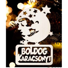 Karácsonyfa dísz, Boldog karácsonyt, hold karácsonyfadísz