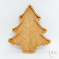  Karácsonyfa fa tányér dekorációs kellék