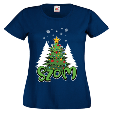  Karácsonyfa - SZOM - Karácsonyi Női Póló