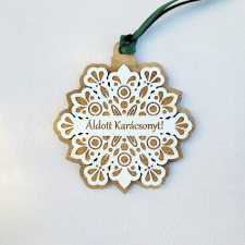  Karácsonyfadísz egyedi felirattal karácsonyfadísz