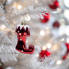  Karácsonyfadísz - fényes csizma - 8 x 6 x 4 cm karácsonyfadísz