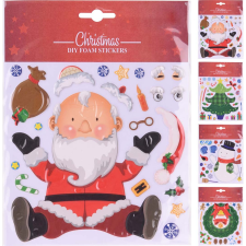 Karácsonyi ablakmatrica DIY 15 cm x 15 cm színes négy kivitelben karácsonyi ablakdekoráció