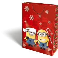 Karácsonyi ajándéktáska 38x28x12cm GSXL Minions Candy ajándéktasak