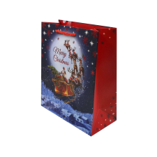 Karácsonyi ajándéktáska, SDE XL MERRY XMAS RUSTIC ajándéktasak