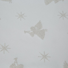  Karácsonyi asztalterítő jacquard anyagból angyalos mintával Pezsgő 40x180 cm karácsonyi textilia