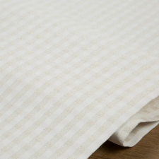  Karácsonyi asztalterítő kockás jacquard anyagból ezüst szállal Pezsgő 85x85 cm party kellék