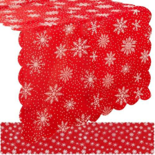 Karácsonyi asztalterítő piros - 185x35cm party kellék
