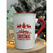 Karácsonyi bögre Merry Christmas piros 330ml bögrék, csészék