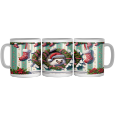  Karácsonyi Cartoon Happy Sünike - Bögre bögrék, csészék