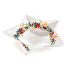 Karácsonyi csillag alakú kínálótál - 25 cm - Merry and Bright konyhai eszköz