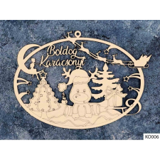  Karácsonyi dekoráció, ajtódísz, rénszarvas hóban karácsonyi dekoráció