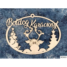 Karácsonyi dekoráció, ajtódísz, Rudolf szarvas karácsonyi dekoráció