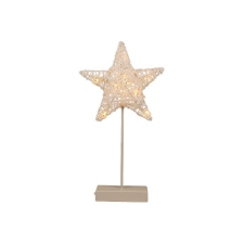  Karácsonyi dísz - világítő csillag állványon - 40 cm, 10 LED dióda karácsonyfa izzósor