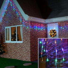 Karácsonyi fényfüzér Flippy�� Fringe típusú, 12 m, 300 LED, Összekapcsolható, Többszínű karácsonyfa izzósor
