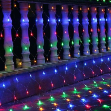 Karácsonyi fényfüzér, Flippy��, hálós, 2 x 2 m, 160 LED, Összekapcsolható, Többszínű karácsonyfa izzósor