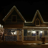  Karácsonyi fényfüzér, Függöny típus, IP44, 13 m x 1 m, 780 LED, Hideg fehér, 8 fényjáték, Transzformátor, Összeköthető, 3 m-es hosszabbítóval, Átlátszó vezeték, Beltéri/Kültéri, Flippy