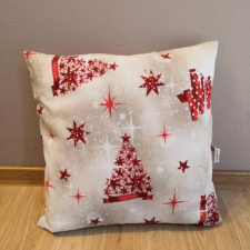  Karácsonyi  fenyős-csillagos PÁRNAHUZAT 45x45 cm lakástextília