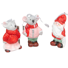  Karácsonyi figura akasztós terrakotta M7cm dekorációs kellék