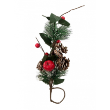  KARÁCSONYI FÜGGESZTHETŐ DEKOR ÁG TOBOZZAL party kellék