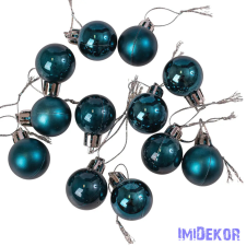 Karácsonyi gömb szett 12 db-os 2,5cm - Éjkék dekorációs kellék