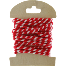  Karácsonyi gyapjúfilc szalag piros-fehér színű 3 m karácsonyi dekoráció