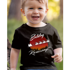  Karácsonyi gyerek póló - Mikulás szánja gyerek póló