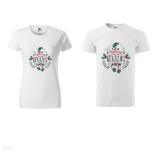  Karácsonyi kávézós női, férfi fehér póló ajándéktárgy