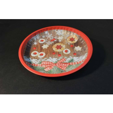  Karácsonyi kerek fém tálca tányér konyhai eszköz