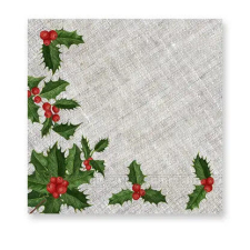 Karácsonyi Mistletoe szalvéta 20 db-os 33x33 cm papírárú, csomagoló és tárolóeszköz
