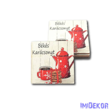  Karácsonyi négyzet 5db/csomag 5x5cm - Pöttyös Karácsony dekorációs kellék