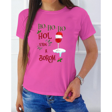  Karácsonyi női póló - Hol van a borom