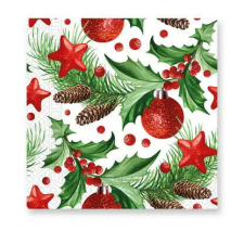  Karácsonyi Pinecones szalvéta 20 db-os 33x33 cm papírárú, csomagoló és tárolóeszköz