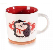Karácsonyi porcelán bögre gyerekeknek - 350 ml - sünis bögrék, csészék