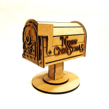  Karácsonyi postaláda, MDF. Mérete: 19x18,5x16 cm karácsonyi dekoráció