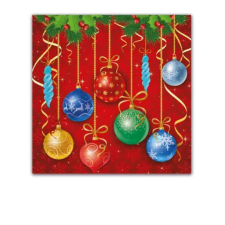 Karácsonyi Sparkling Balls szalvéta 20 db-os 33x33 cm papírárú, csomagoló és tárolóeszköz