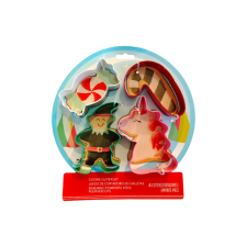  Karácsonyi sütikiszúró készlet, fém, 4 részes sütés és főzés