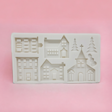  Karácsonyi Templom/Házikó Szilikon fondant formázó sütés és főzés