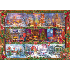  Karácsonyi üdvözletek puzzle 1000 darabos puzzle, kirakós
