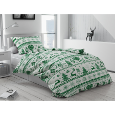  Karácsonyi zöld pamut ágyneműhuzat Ágyneműhuzat mérete: 70 x 90 cm | 140 x 200 cm lakástextília