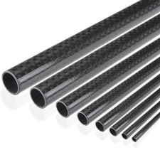 Karbon cső Ø25/20x1000 mm Szénszálas carbon derékszögben szőtt anyag fényesre lakkozott építőanyag